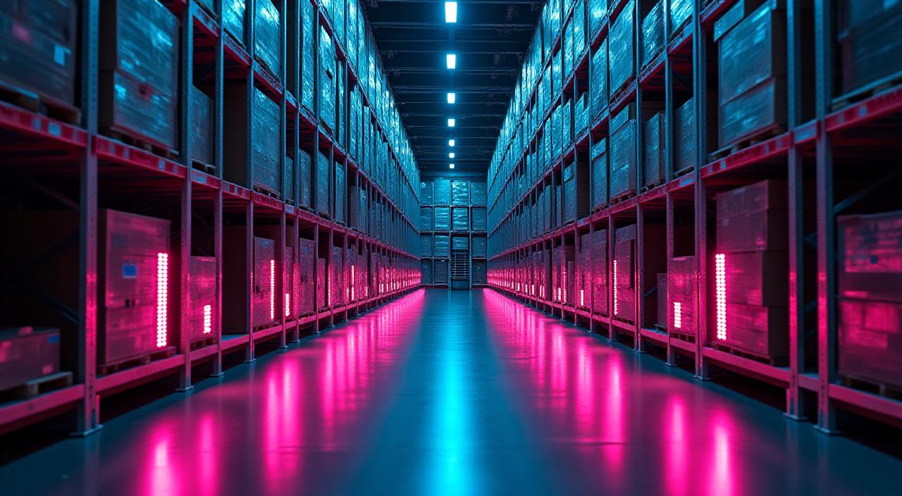 Futuristic high-efficiency logistics hub
